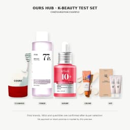 OURS HUB Mixed SKU K-Beauty Starter Set: cleanser + toner + serum + cream + SPF