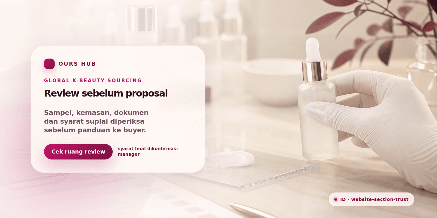 Advertising-style private label OEM review-before-proposal section visual