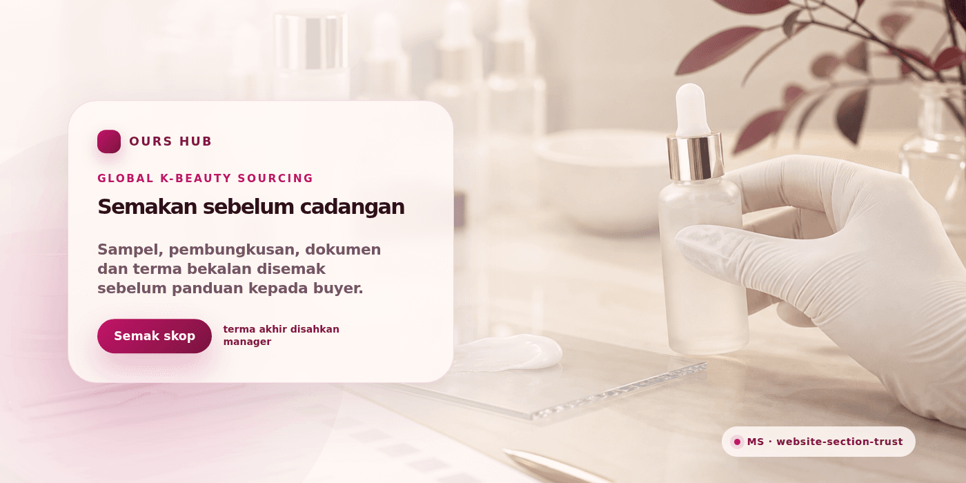 Advertising-style private label OEM review-before-proposal section visual
