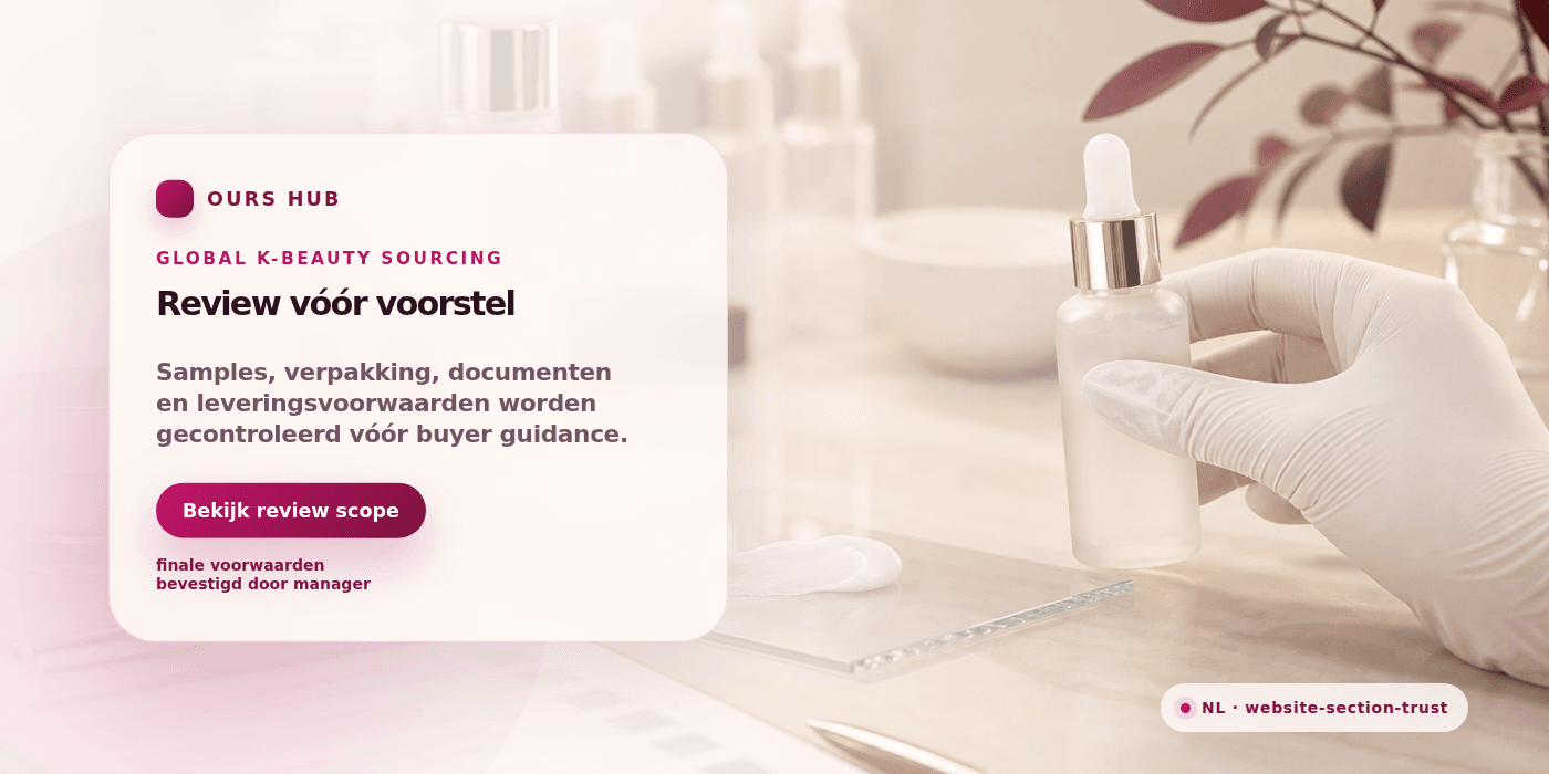 Advertising-style private label OEM review-before-proposal section visual