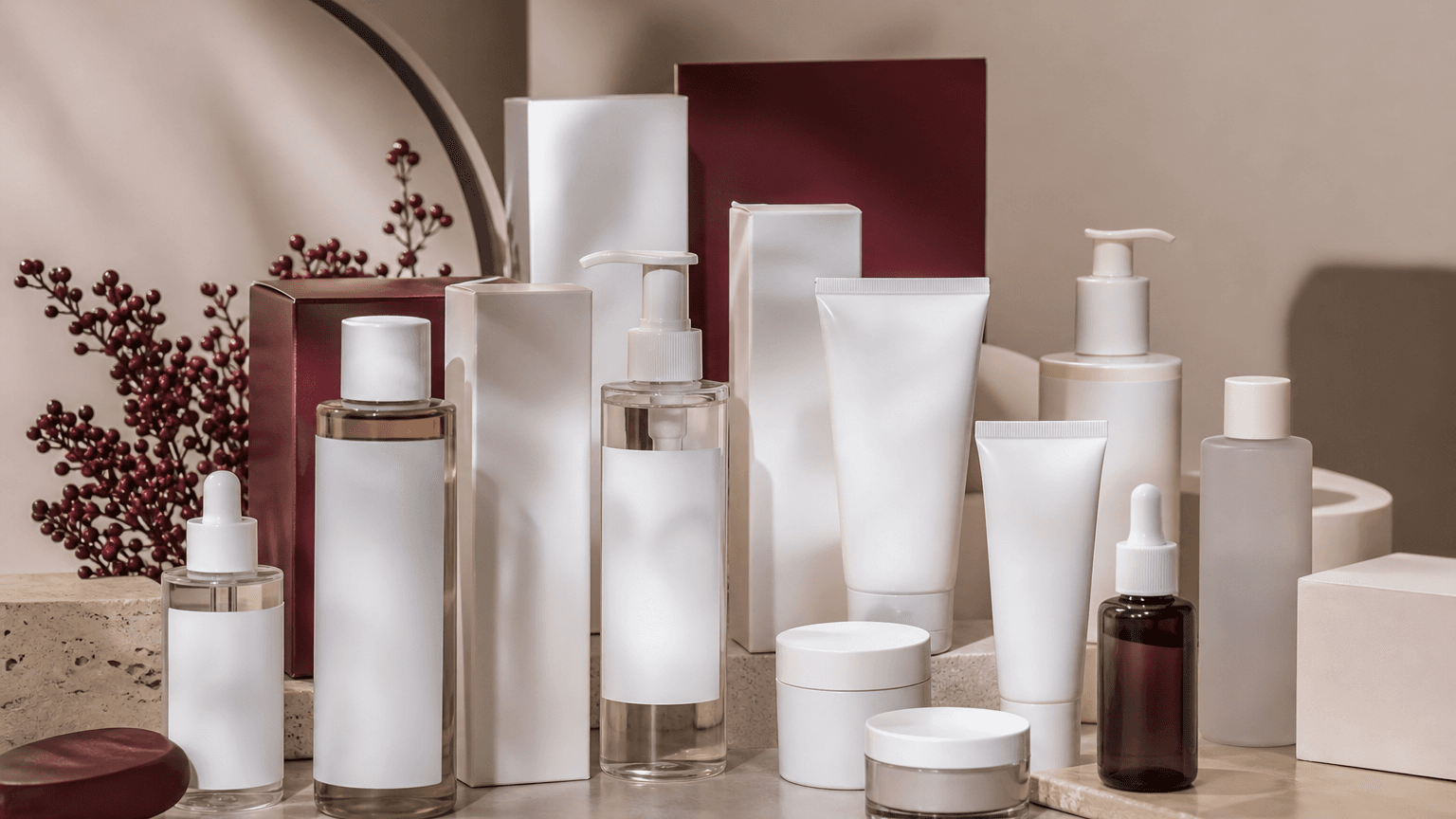 Blank private label K-beauty packaging moodboard for OEM ODM project planning