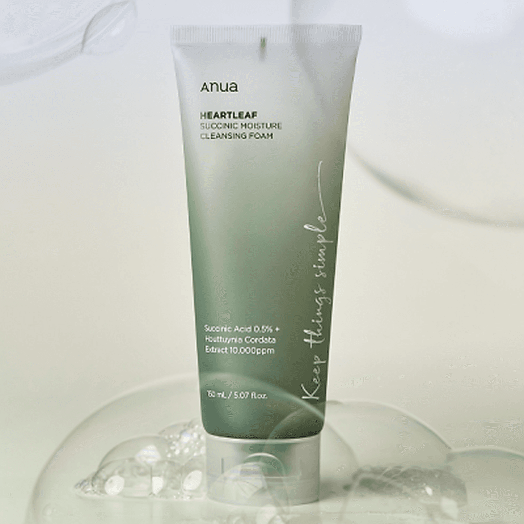 Anua HEARTLEAF SUCCINIC MOISTURE CLEANSING FOAM