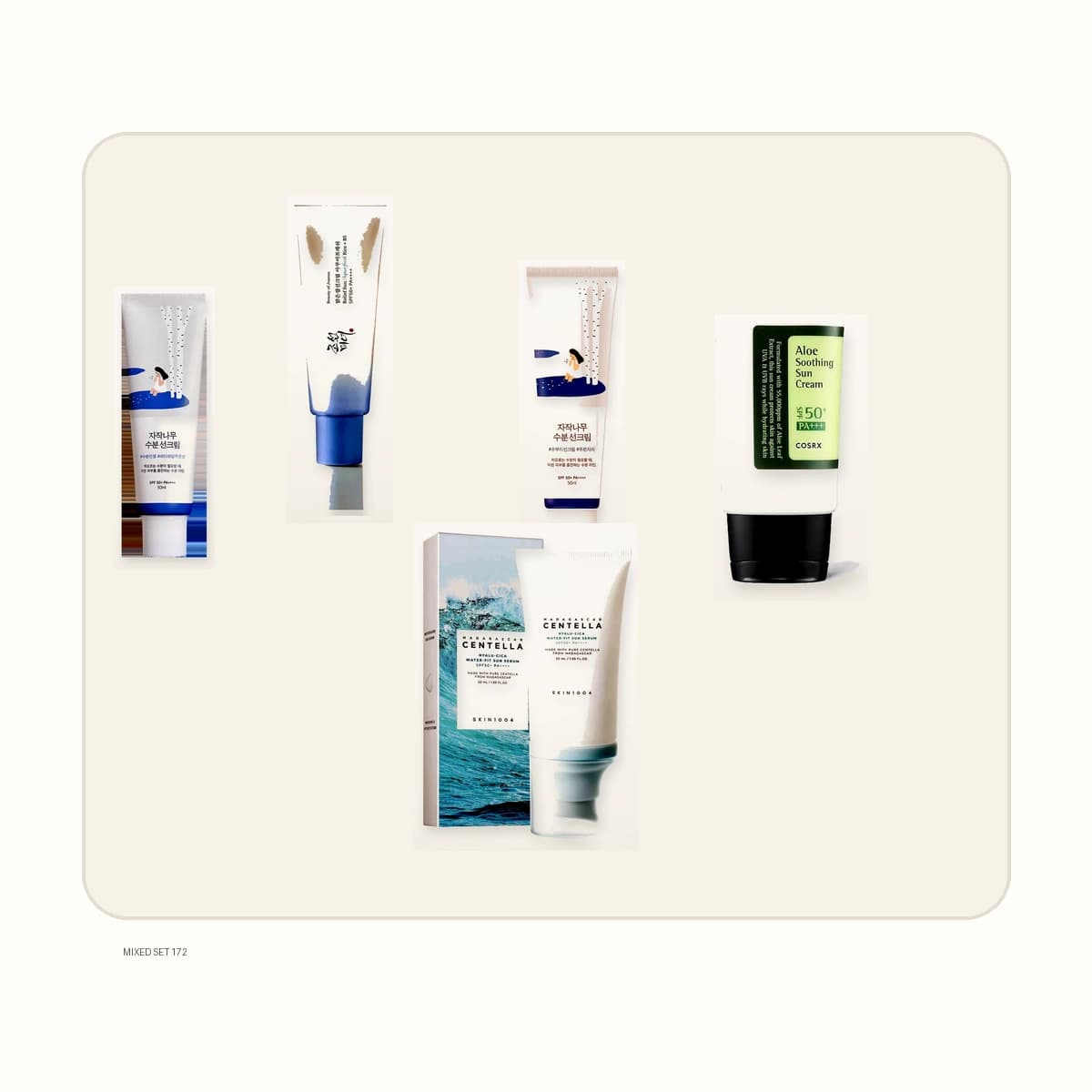 OURS HUB Mixed SKU Sun Care Test Set: 5 popular Korean SPF products
