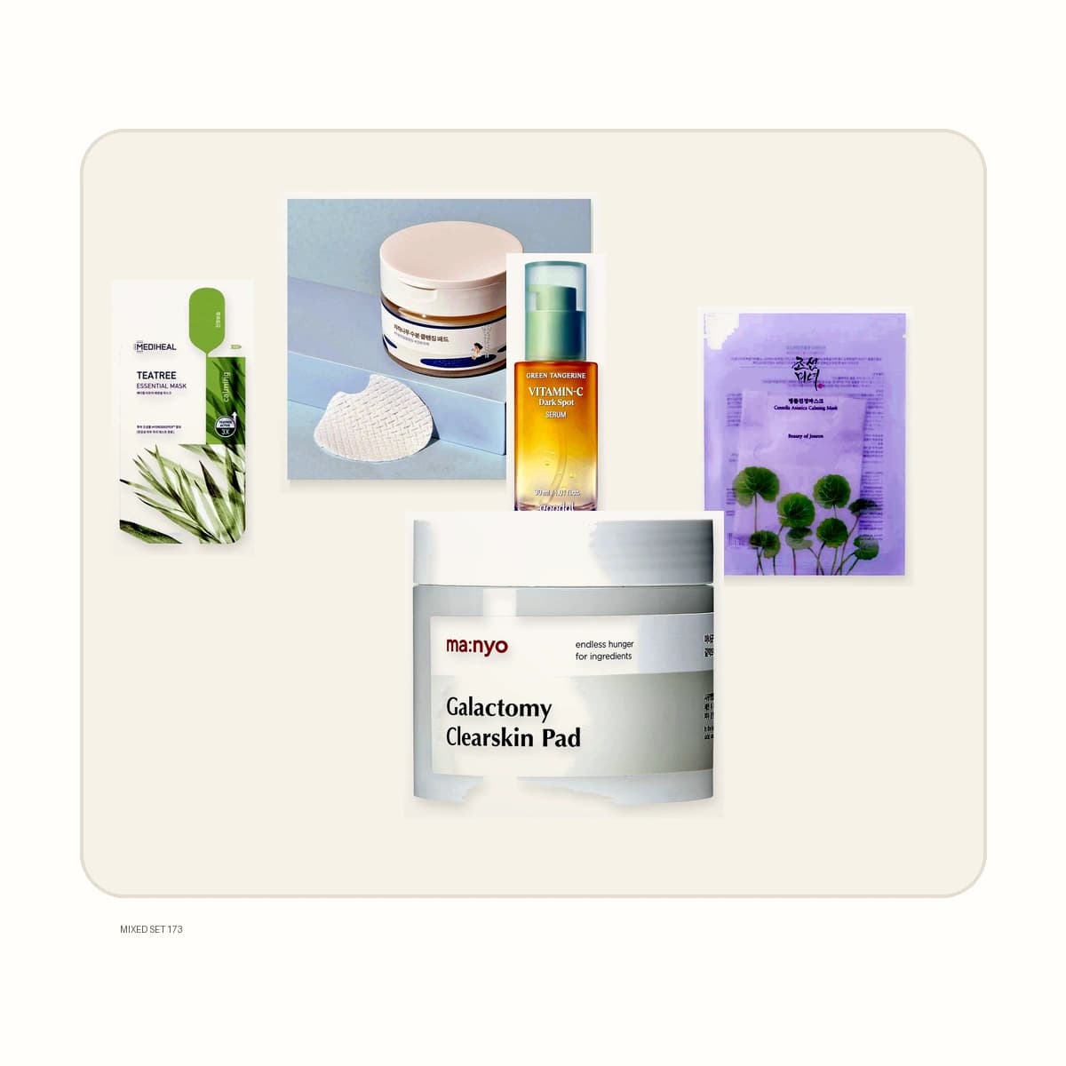 OURS HUB Mixed SKU Masks & Pads Test Set: sheet masks + toner pads